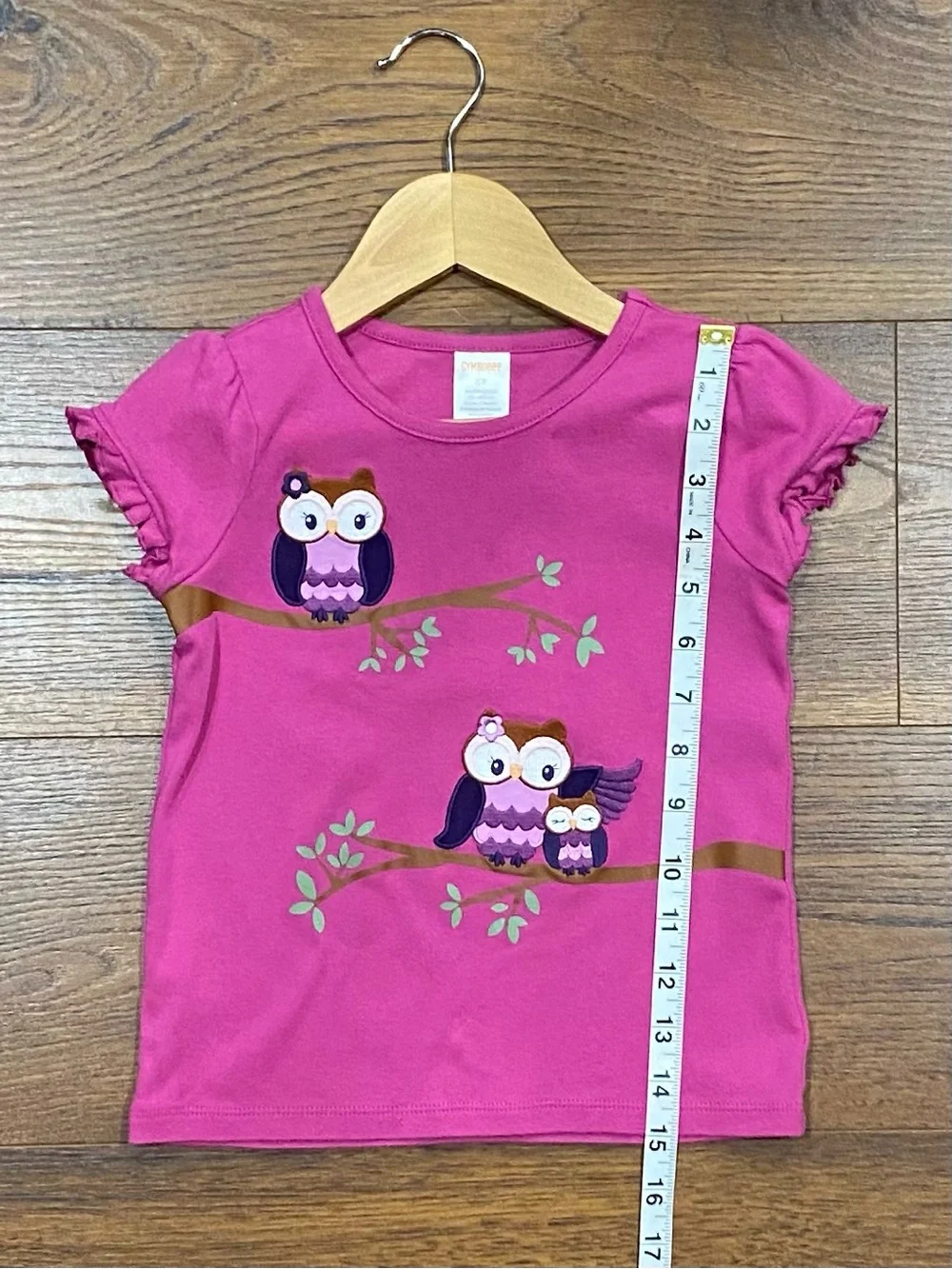 Gymboree Girls ‘Magical Meadow’ Magenta Owl Tee Size 5T